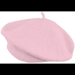 Pastel pink beret